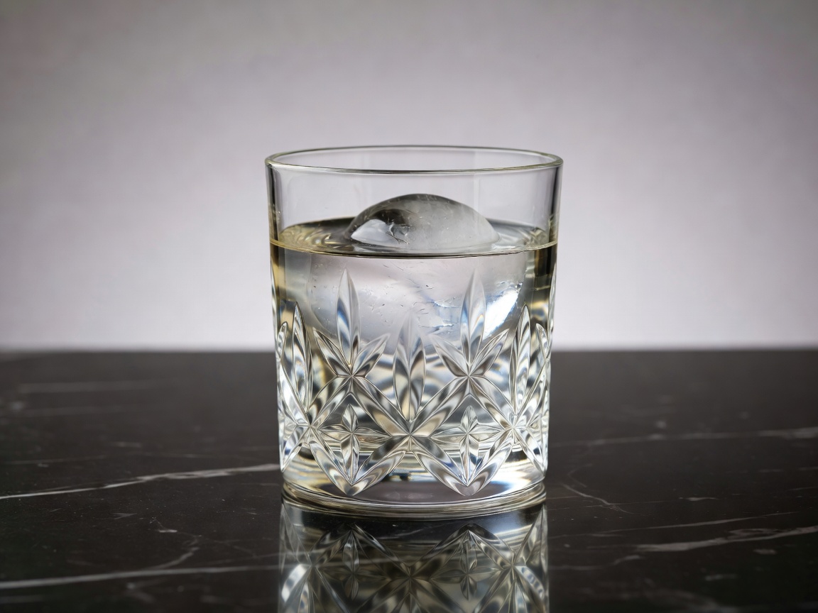Clarified Milk Punch in Crystal Glass