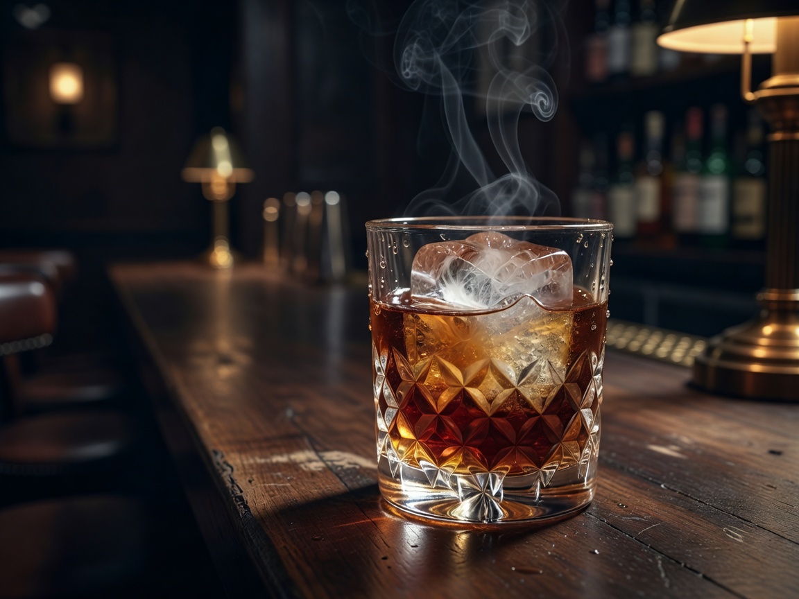 Smoked Old Fashioned Cocktail Glass