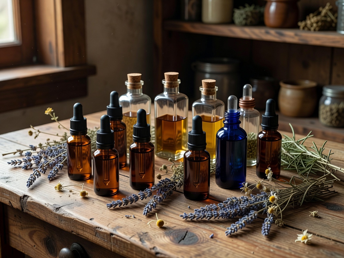 Selection of Tincture Bottles and Herbal Bitters